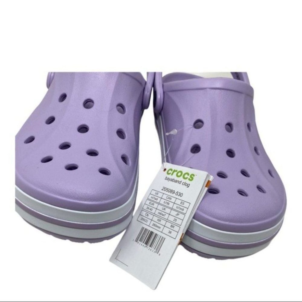 Crocs Bayaband Clogs Sandals Lavender 205089-530 Slippers Casual Slip On Spring - Picture 7 of 7